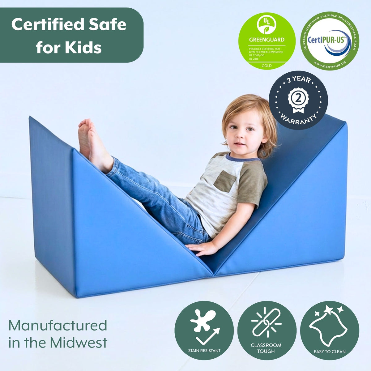 Single Foam Climber Lounger – Deep Water, view 4