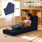 Folding Toddler Foam Lounger – Navy, view 2