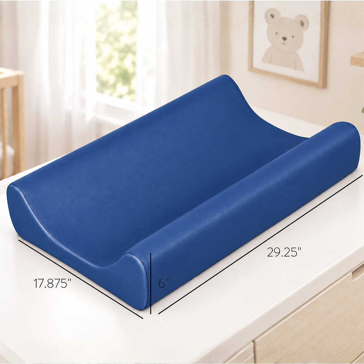 Curved Baby Changing Pad – Blue, view 2