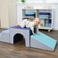 Compact Soft Play Tunnel Climber with Floor Mat, view 10