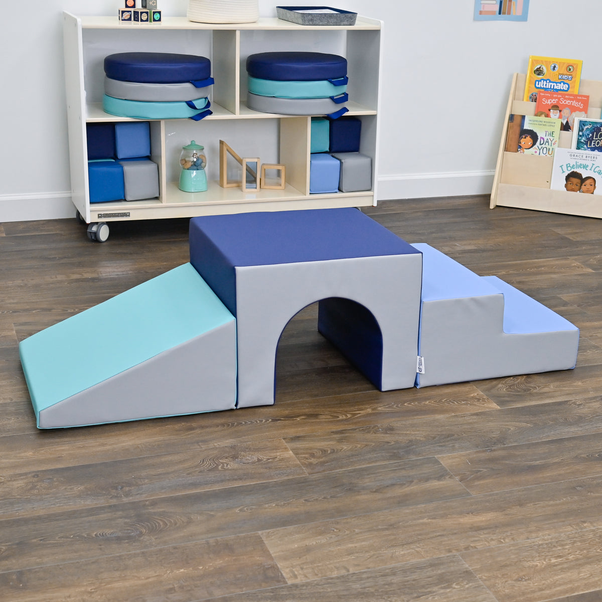 Compact Soft Play Tunnel Climber with Floor Mat, view 9