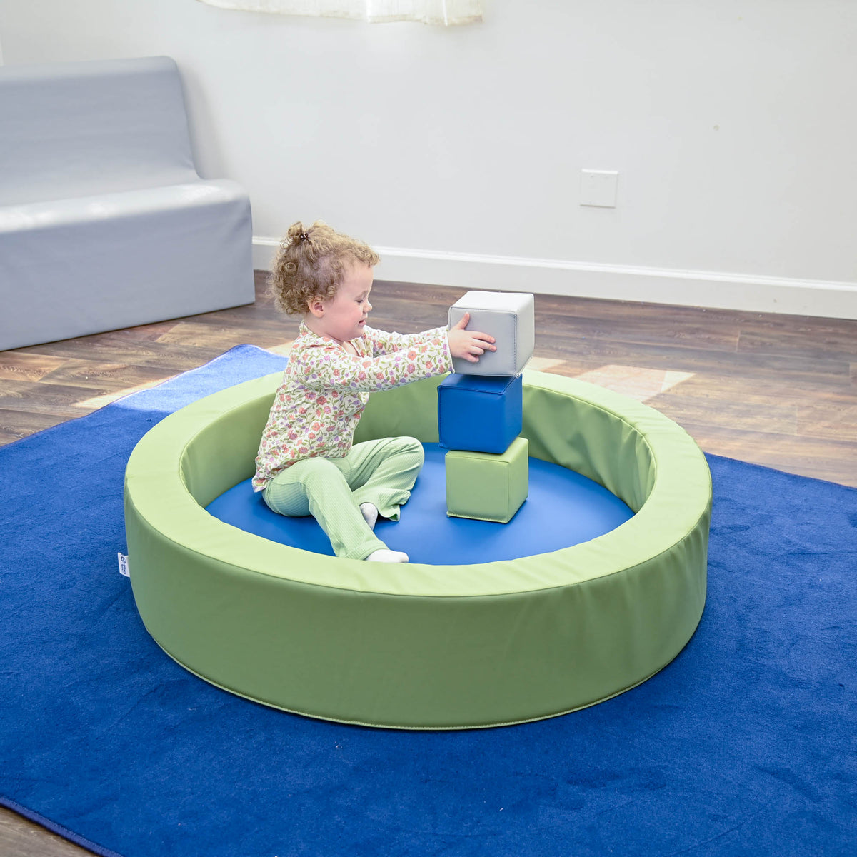 Round Toddler Soft Play Ring with 2" Mat, view 10