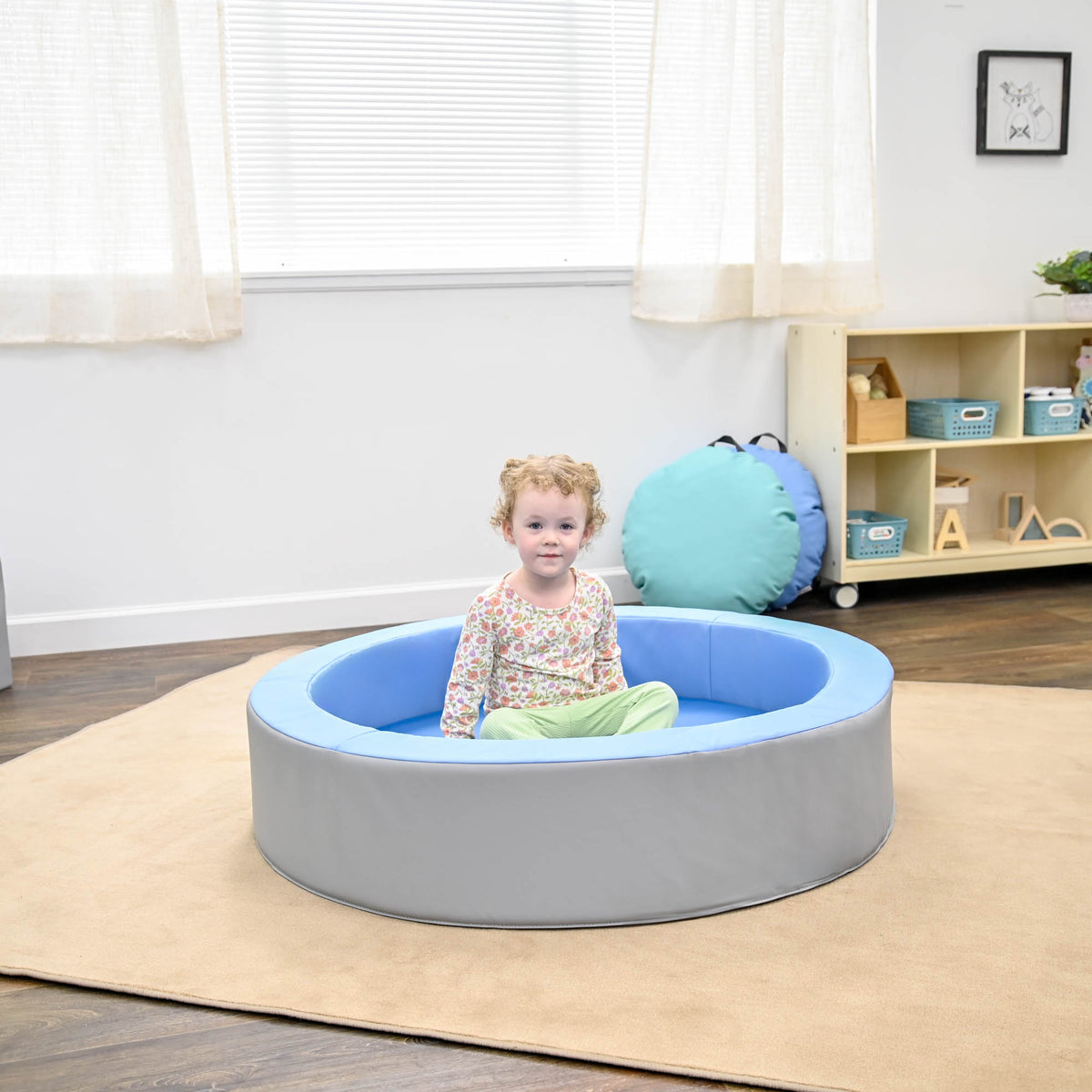 Round Toddler Soft Play Ring with 2" Mat, view 6