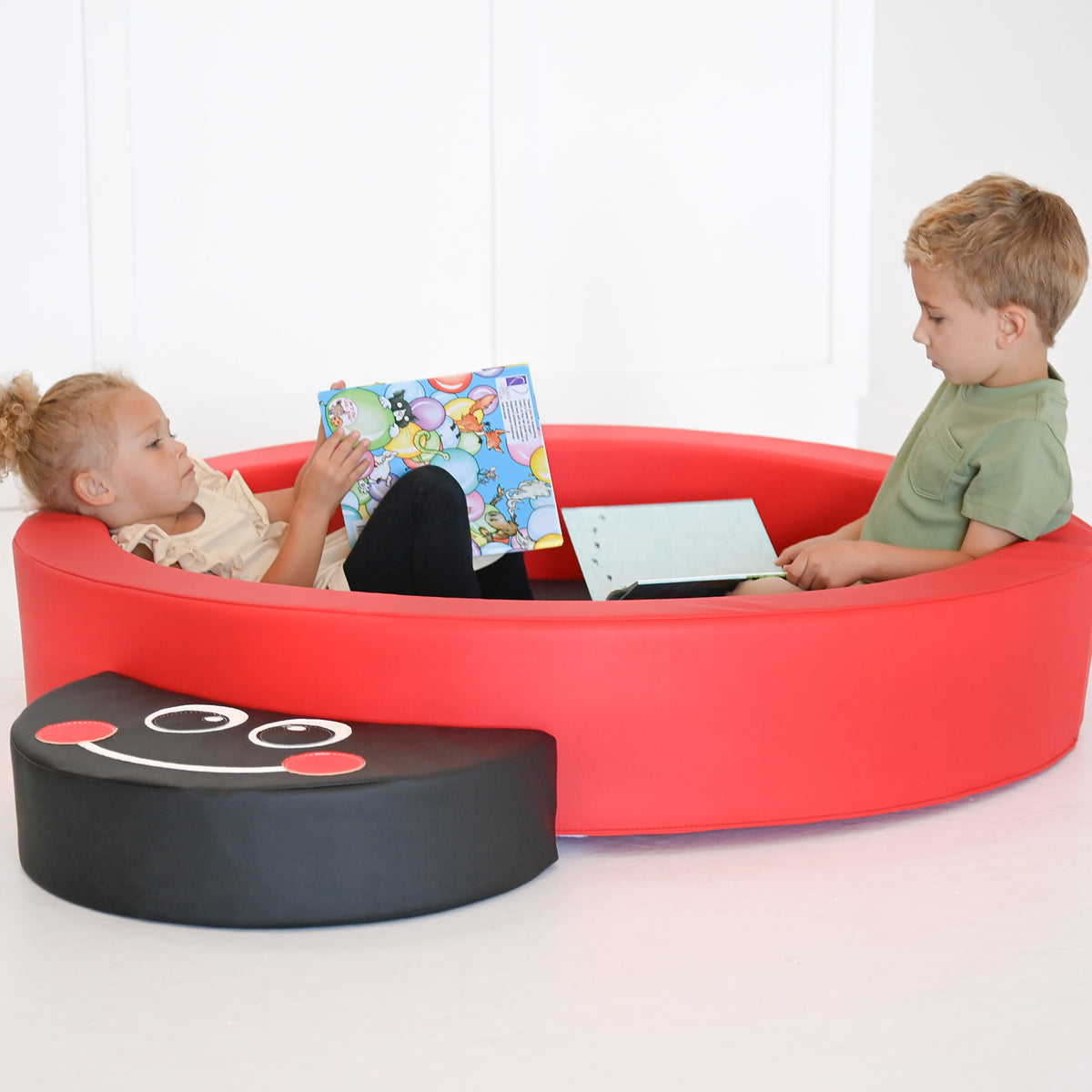 5-in-1 Ladybug Soft Play Climber with Hidden Ball Pit, view 3