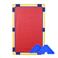 Rectangle Portable Classroom Room Divider Panel, Red / Single / With Support Feet