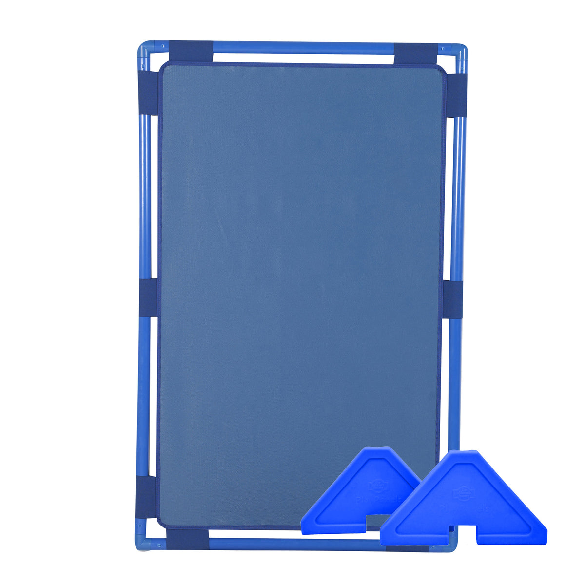 Rectangle Portable Classroom Room Divider Panel, Deep Water Blue / Single / With Support Feet