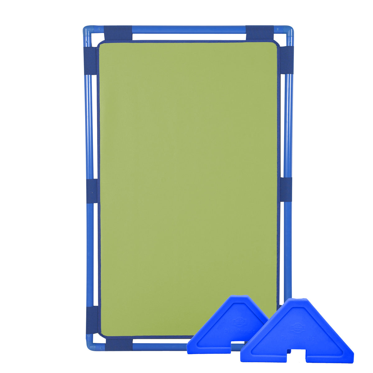 Rectangle Portable Classroom Room Divider Panel, Sage / Single / With Support Feet
