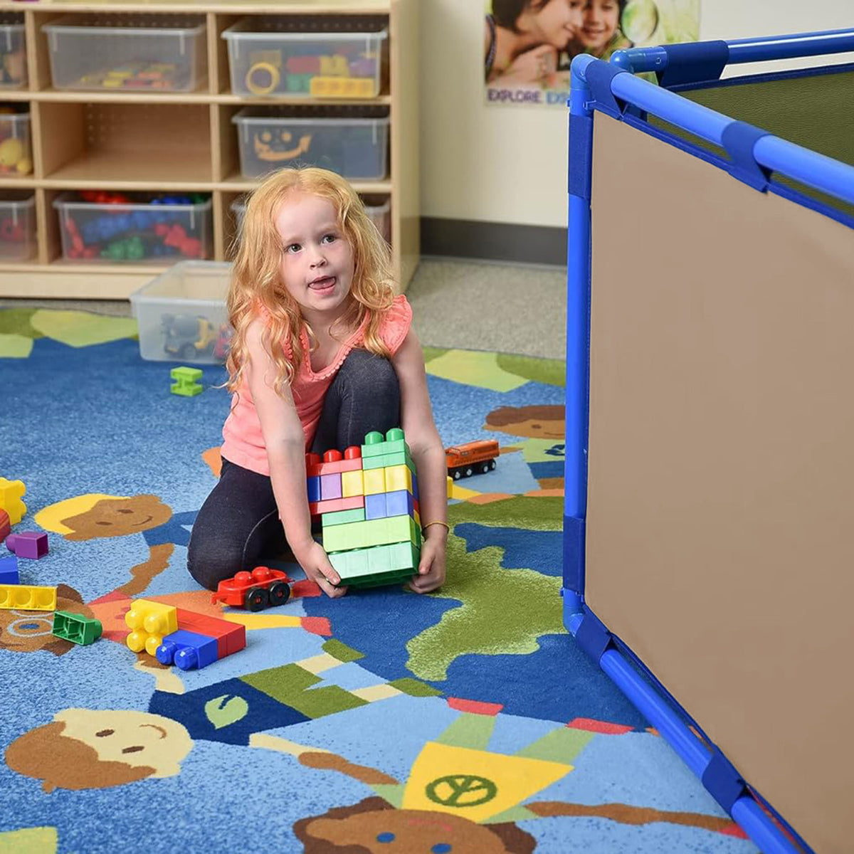 Rectangle Portable Classroom Room Divider Panel, view 4
