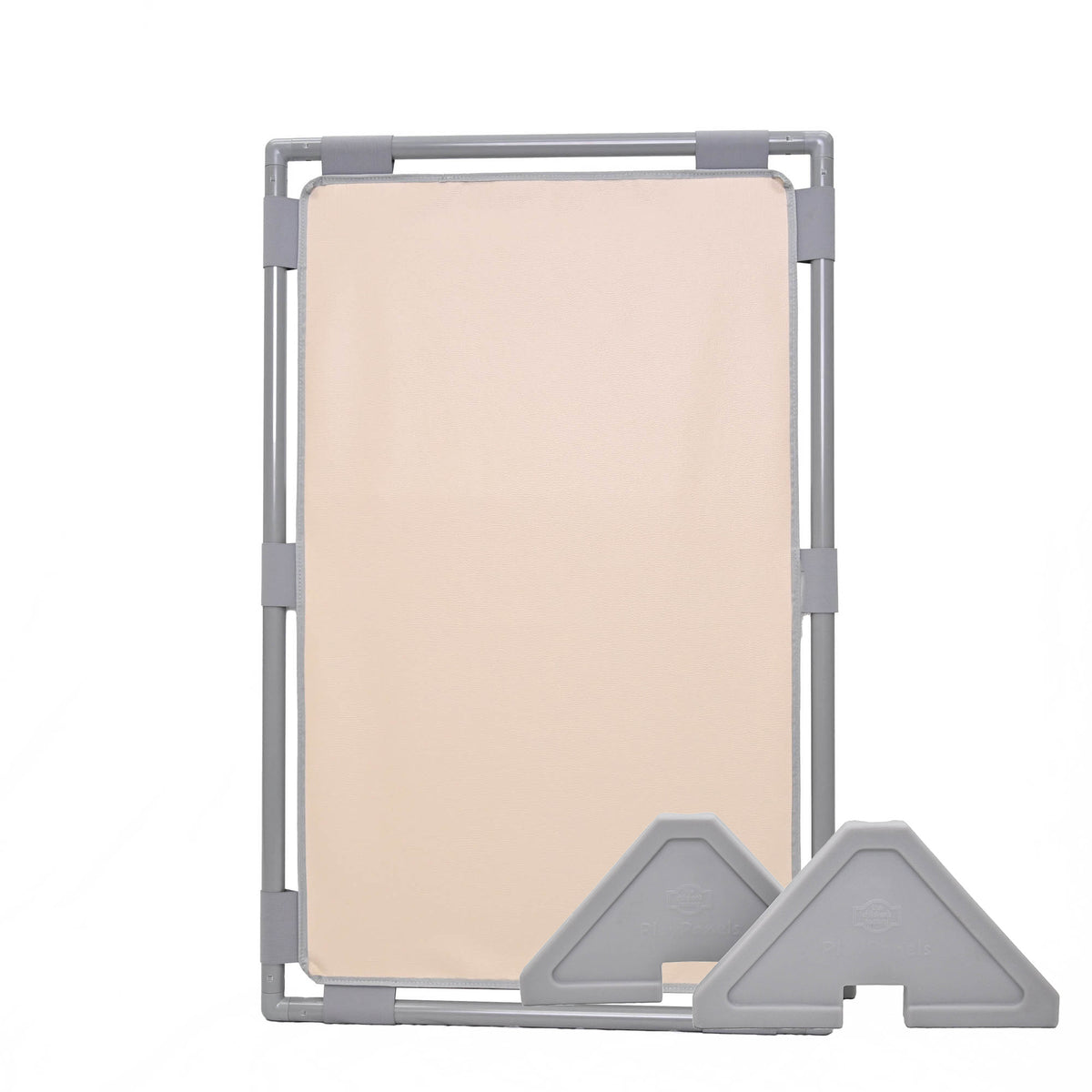 Rectangle Portable Classroom Room Divider Panel, Sand / Single / With Support Feet