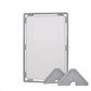 Rectangle Portable Classroom Room Divider Panel, Glacier Gray / Single / With Support Feet