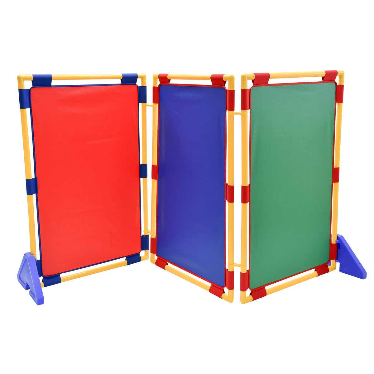 Rectangle Portable Classroom Room Divider Panel, Rainbow / Set of 3 / Complete Set
