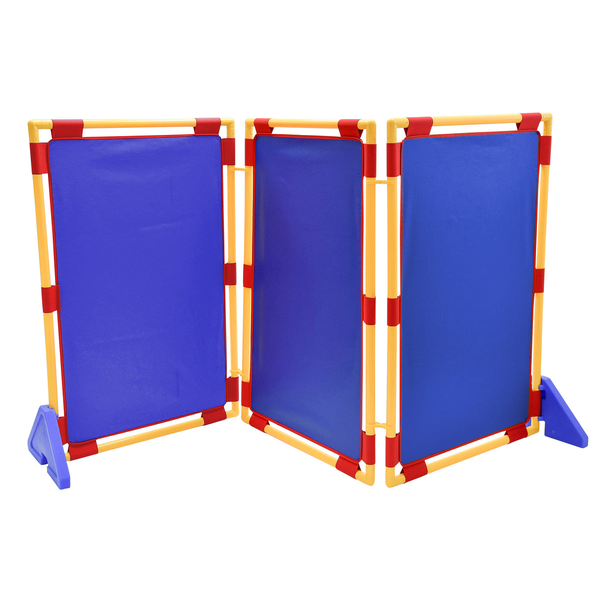 Rectangle Portable Classroom Room Divider Panel, Blue / Set of 3 / Complete Set