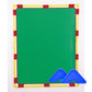 Large Rectangle Portable Classroom Room Divider Panel, Green / Single / With Support Feet