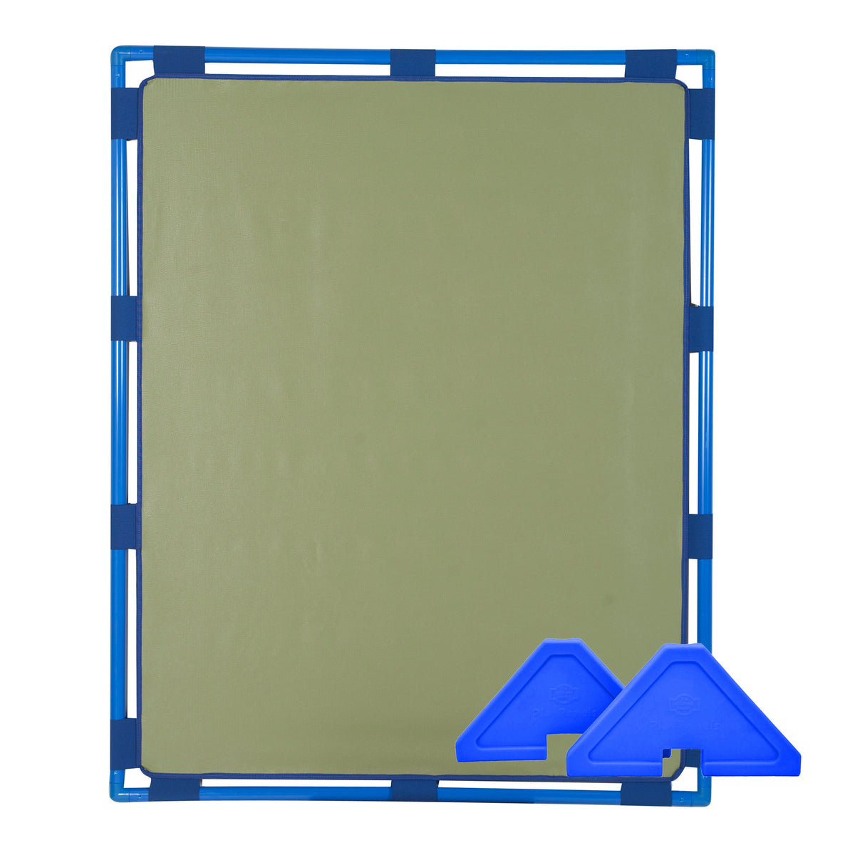 Large Rectangle Portable Classroom Room Divider Panel, Sage / Single / With Support Feet
