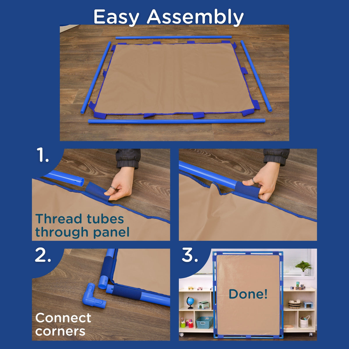 Large Rectangle Portable Classroom Room Divider Panel, view 7