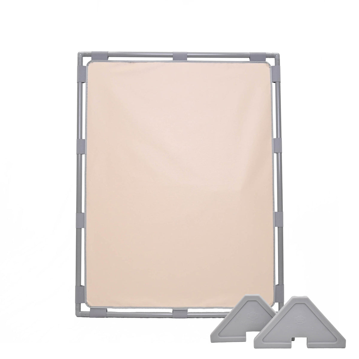 Large Rectangle Portable Classroom Room Divider Panel, Sand / Single / With Support Feet