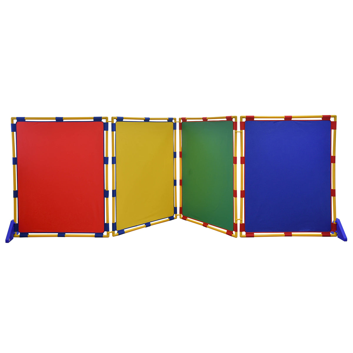 Large Rectangle Portable Classroom Room Divider Panel, Rainbow / Set of 4 / Complete Set