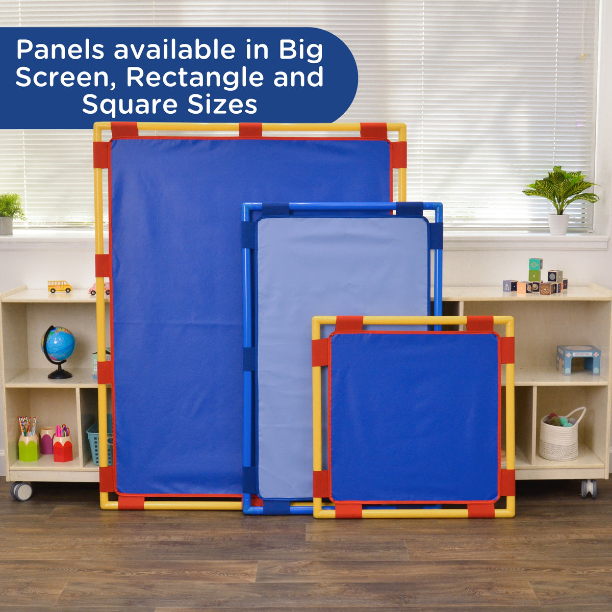 Large Rainbow Classroom Room Divider Set, 8 Panels, view 8