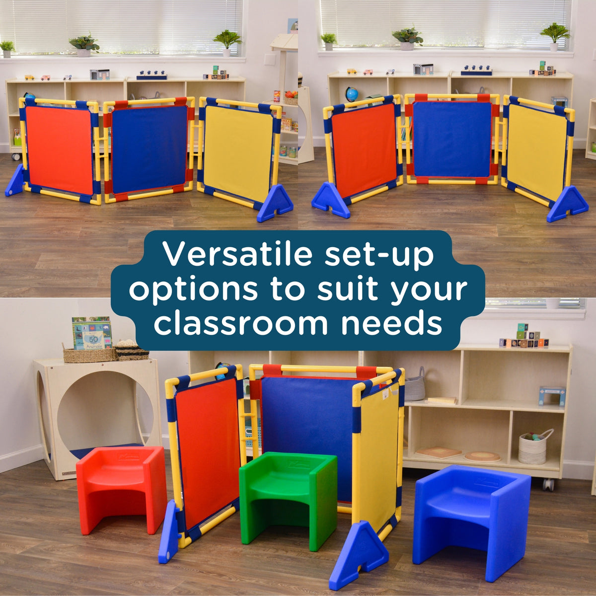 Square Portable Classroom Room Divider Panel Set, view 8