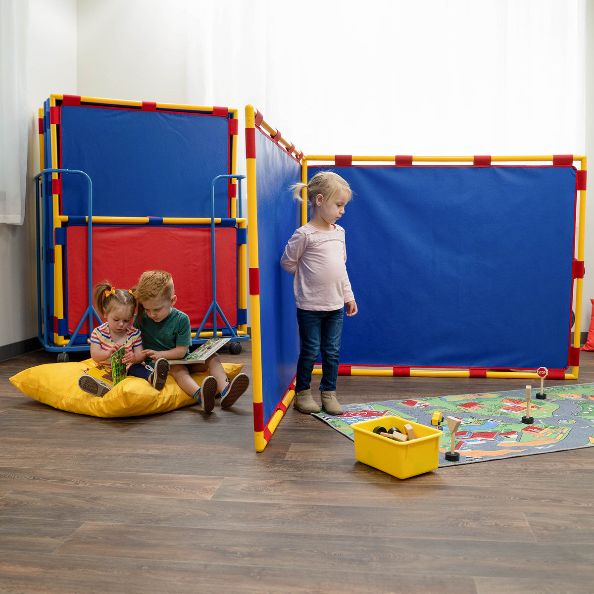 Large Right Angle Freestanding Classroom Divider Panel, view 9