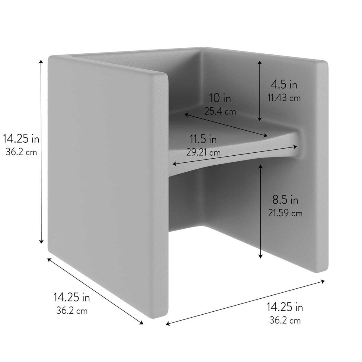 3-in-1 Cube Chair and Table for Toddlers, view 3