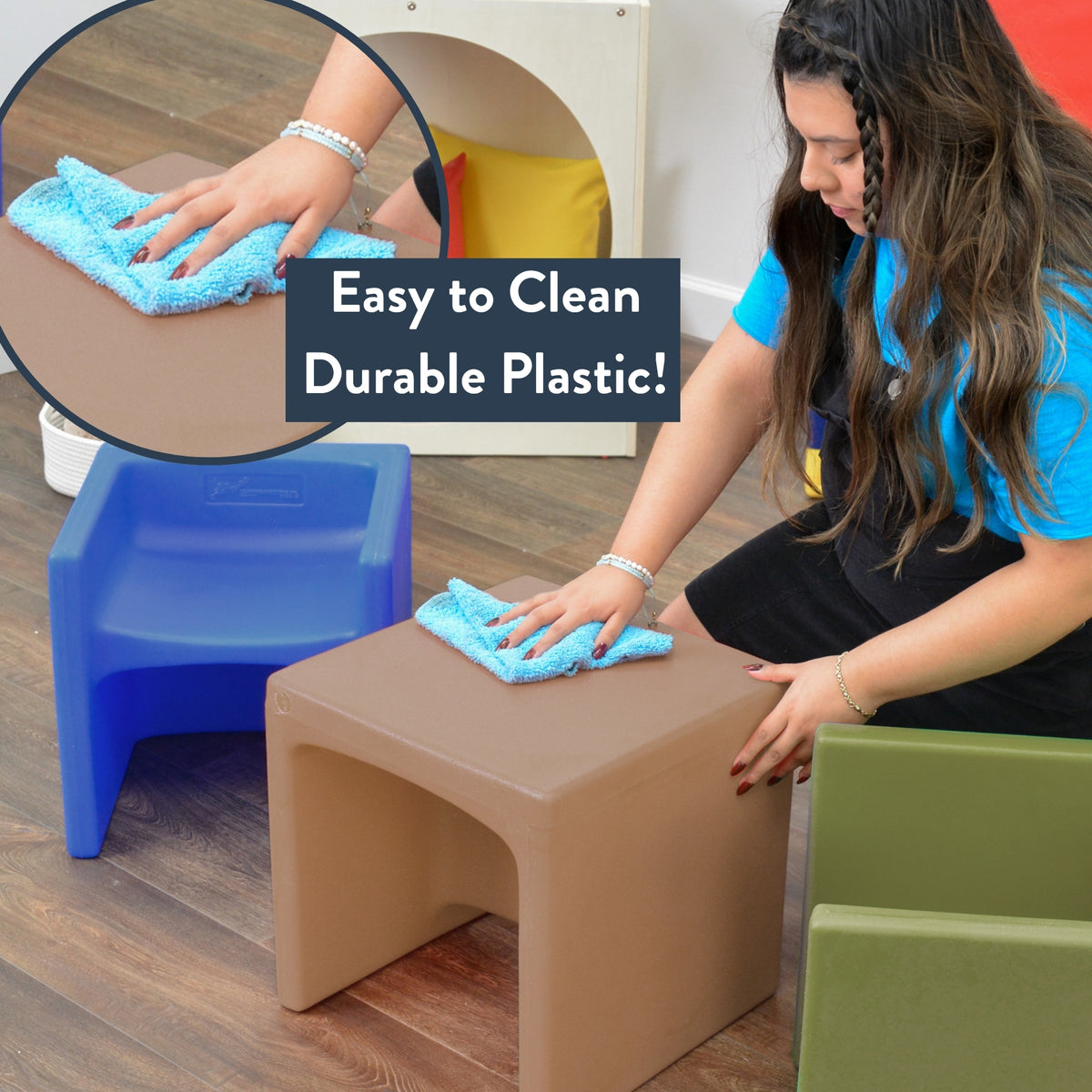 3-in-1 Cube Chair and Table for Toddlers, view 5