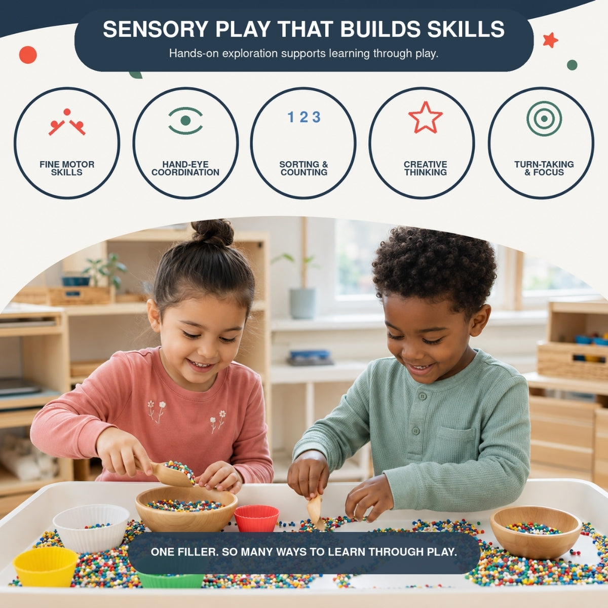 Sensory Table Play Pellets, 10 lb Bag, view 6