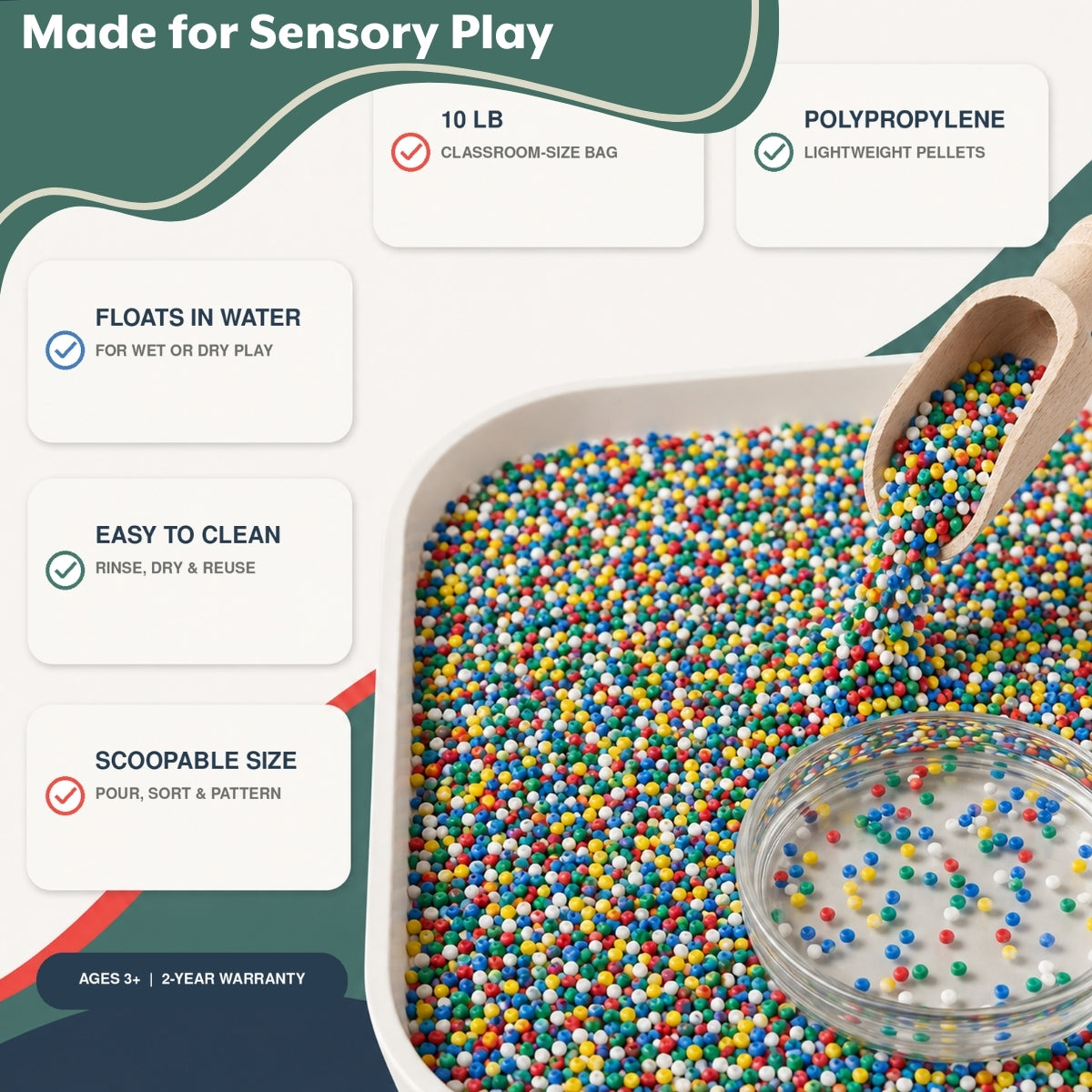 Sensory Table Play Pellets, 10 lb Bag, view 8
