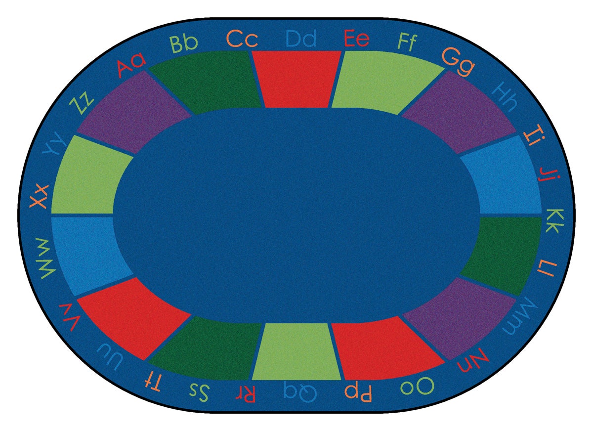 Colorful Places Oval Classroom Rug