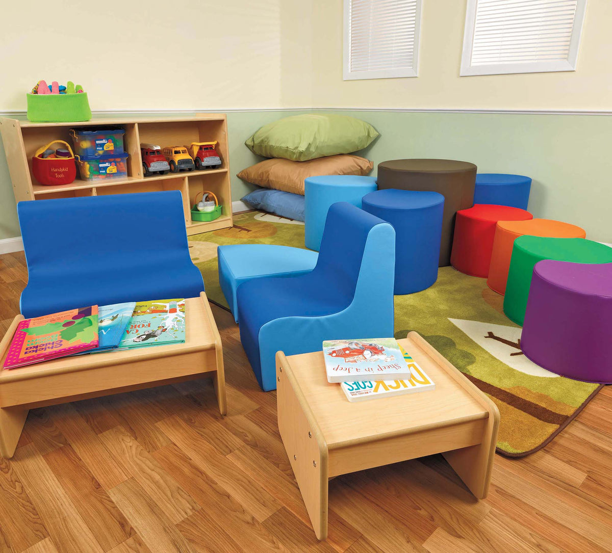 9-Piece Modular Foam Seating Set with Table, view 3