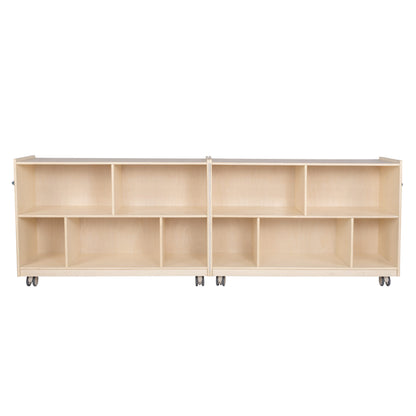 Mobile 30" H 2-Shelf Fold-and-Lock Storage Unit