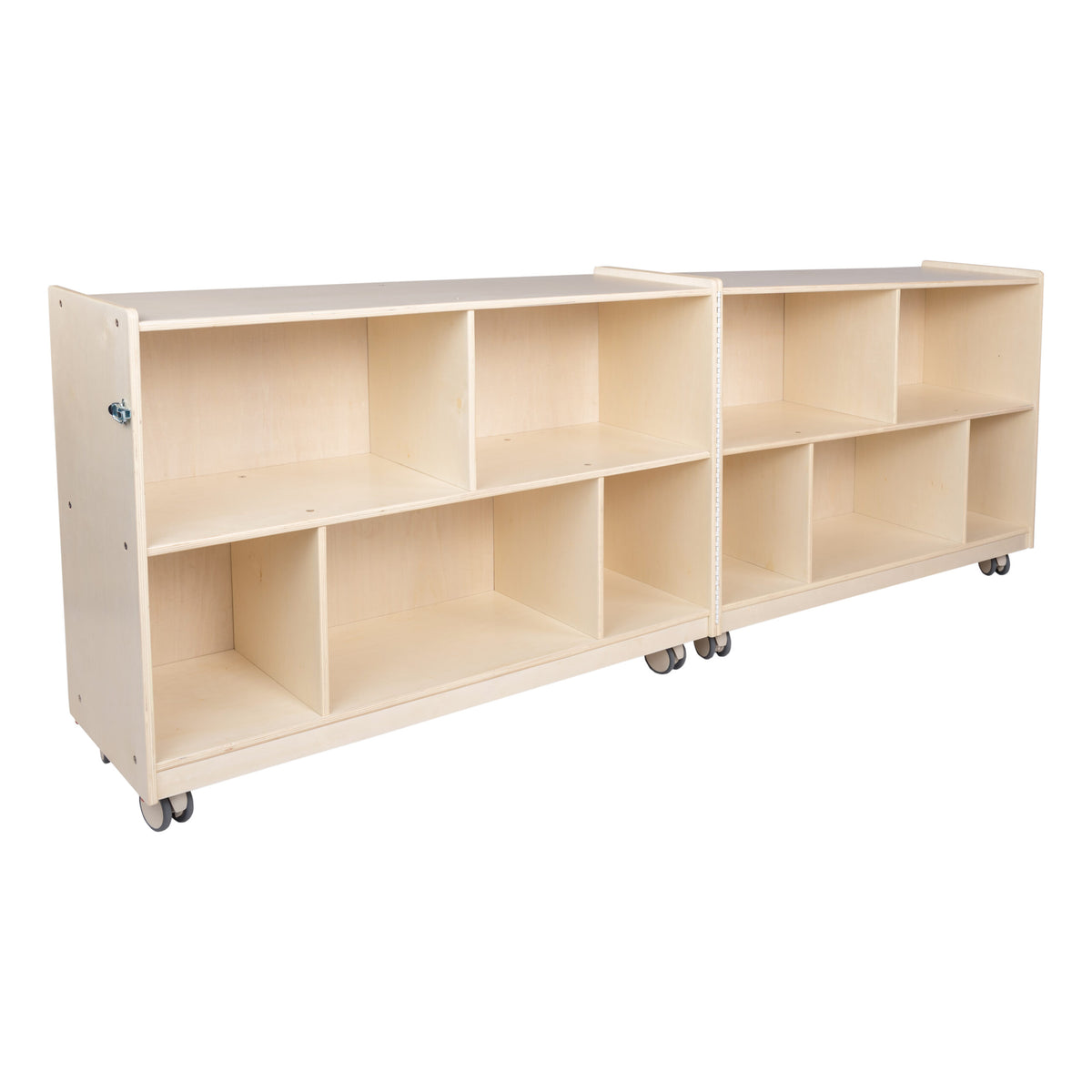 Mobile 30" H 2-Shelf Fold-and-Lock Storage Unit, view 2