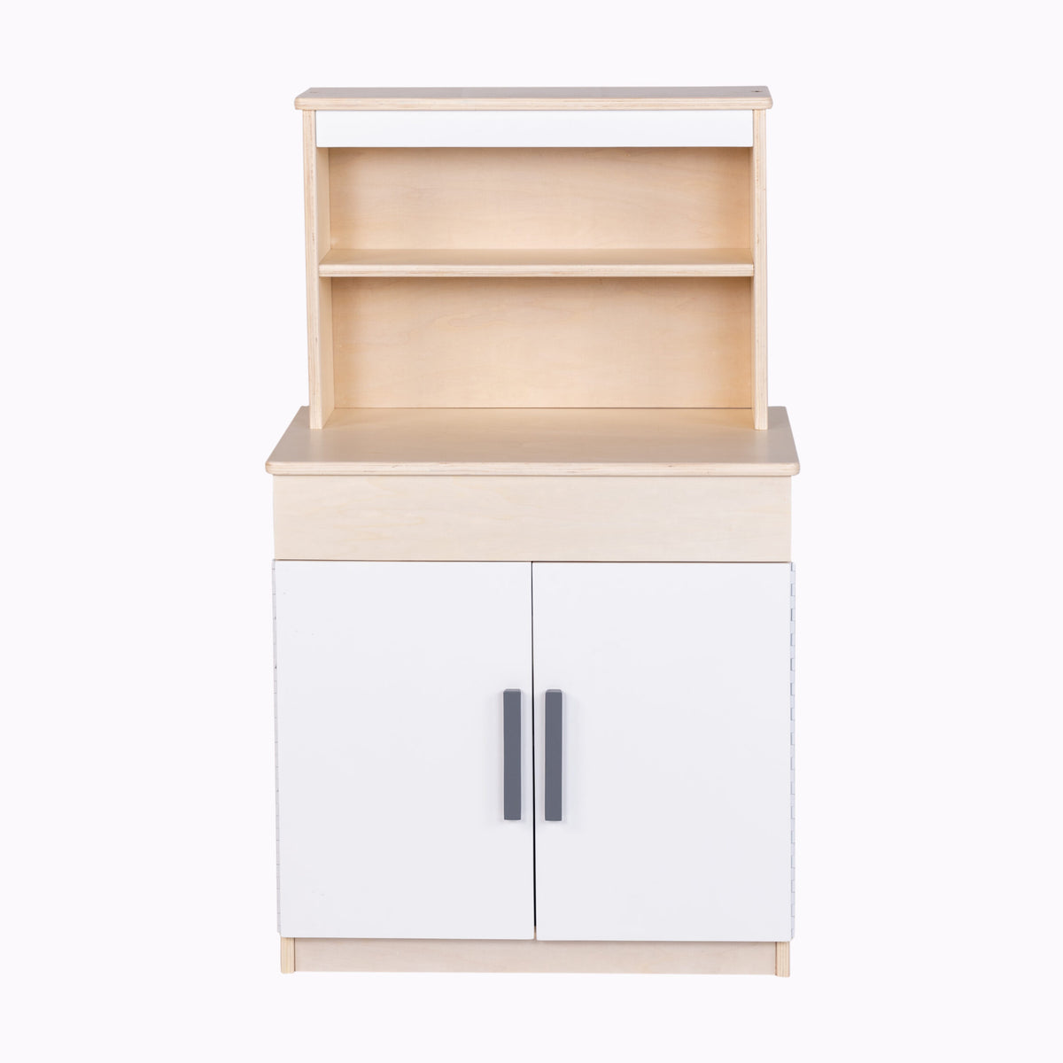White Wooden Play Kitchen Hutch