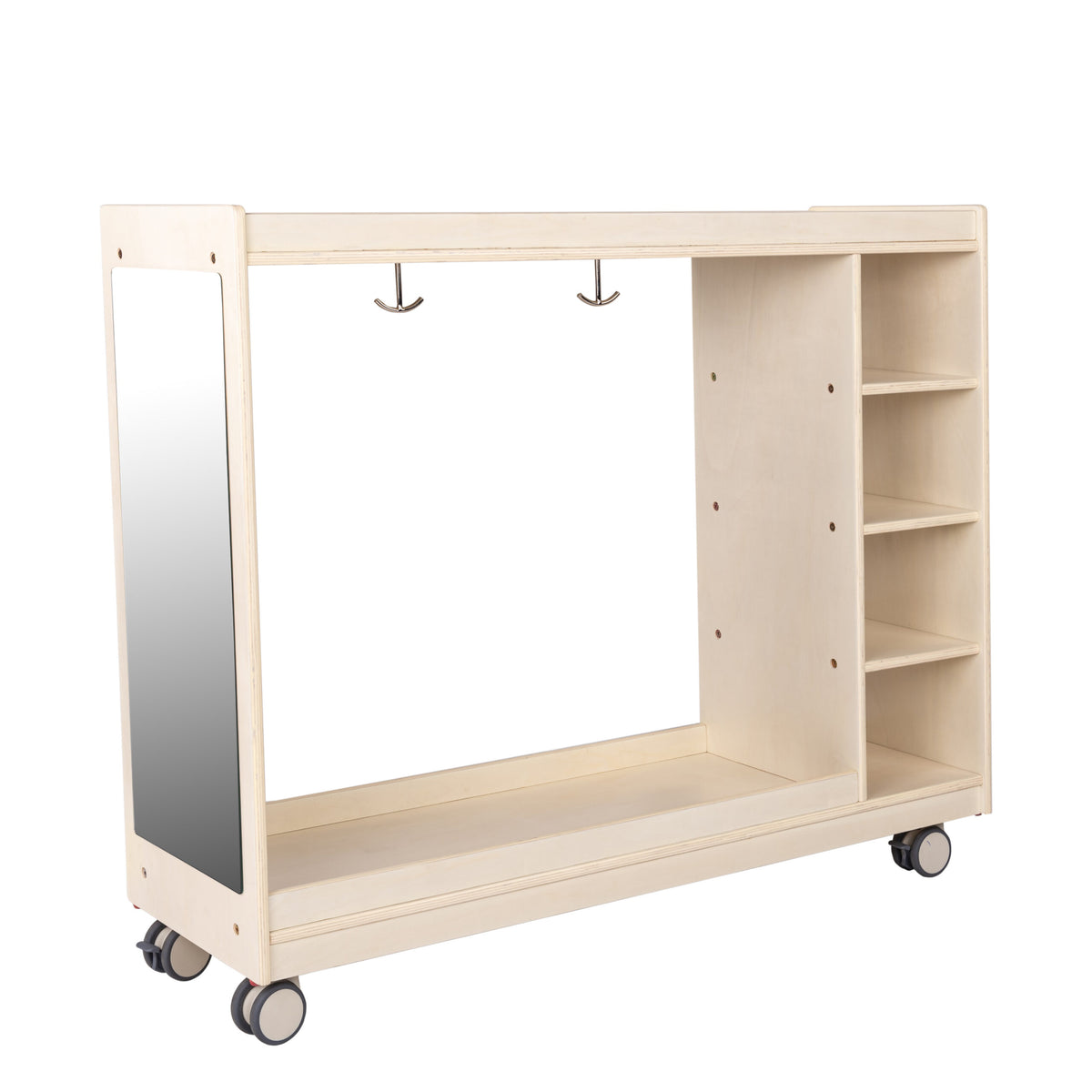 Mobile Dress-Up Storage Unit with Mirrors