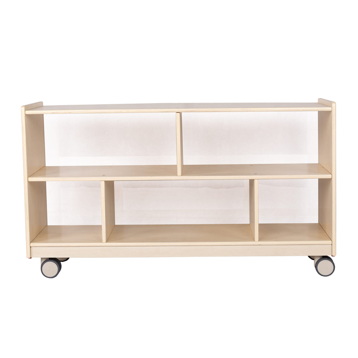 Mobile 24" H Toddler Storage Shelf with Clear Back