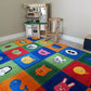 Animal Patchwork Primary Classroom Rug, view 3