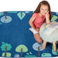 KIDSoft Tranquil Trees Blue Classroom Rug, view 8