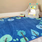 KIDSoft Tranquil Trees Blue Classroom Rug, view 9