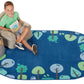 KIDSoft Tranquil Trees Blue Classroom Rug, view 7