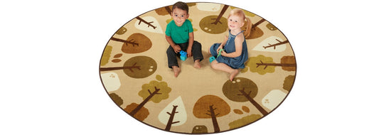 KIDSoft Tranquil Trees Tan Classroom Rug