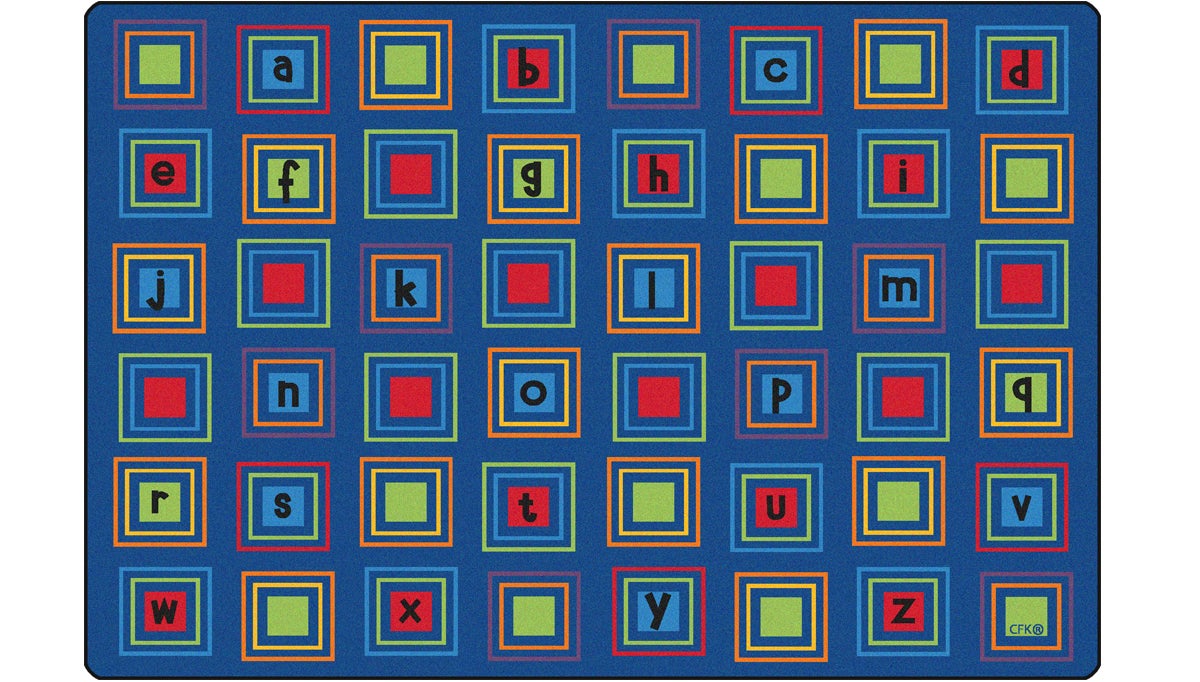 Literacy Squares Primary Classroom Rug