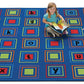 Literacy Squares Primary Classroom Rug, view 2