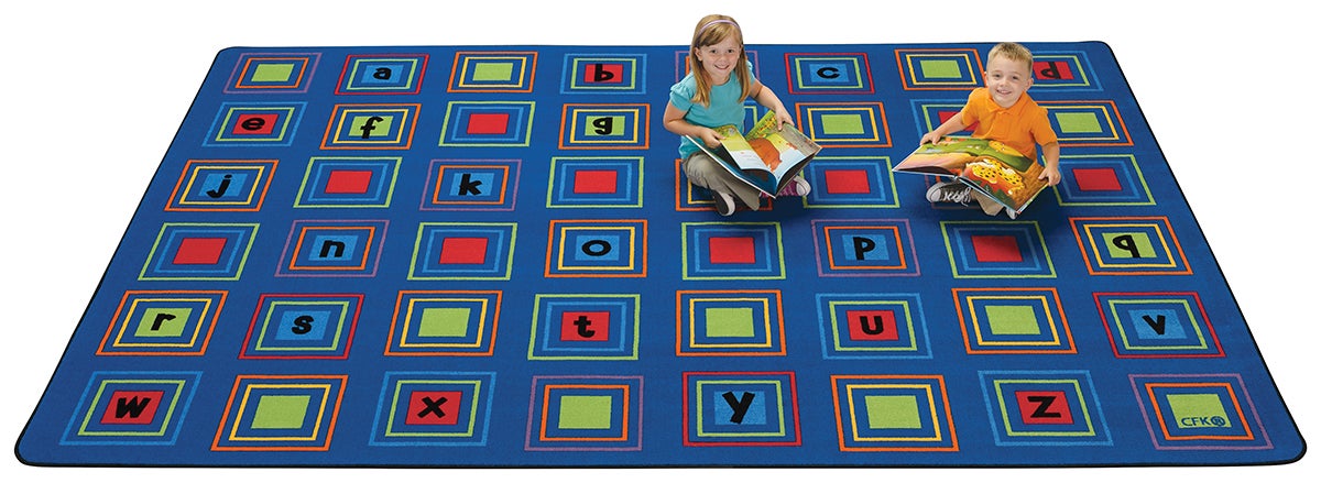 Literacy Squares Primary Classroom Rug, view 2