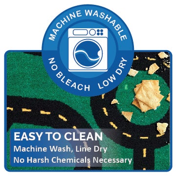 Microdots Teal Classroom Rug, view 4