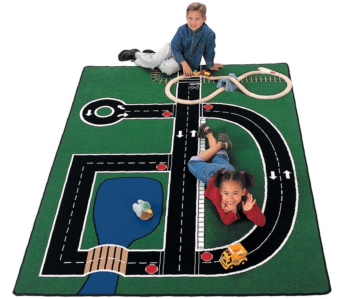 Neighborhood Roads Play Classroom Rug, view 17