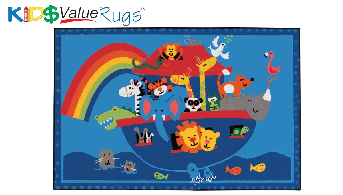 Noah's Animals Classroom Rug