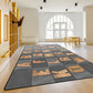 Rustic Wood Literacy Seating Gray Classroom Rug, view 5
