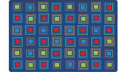 Primary Squares Seating Classroom Rug