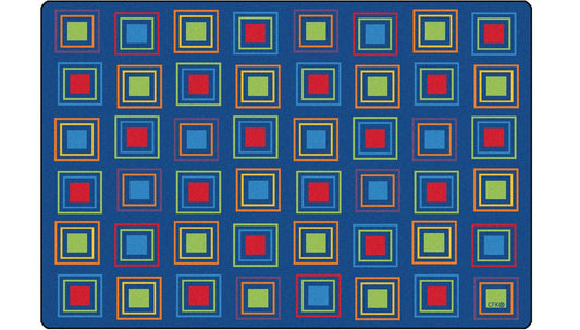 Primary Squares Seating Classroom Rug