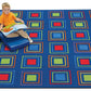 Primary Squares Seating Classroom Rug, view 2